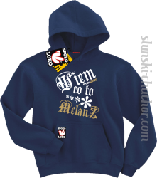 Wiem co to melanż bluza dziecięca z nadrukiem - navy blue
