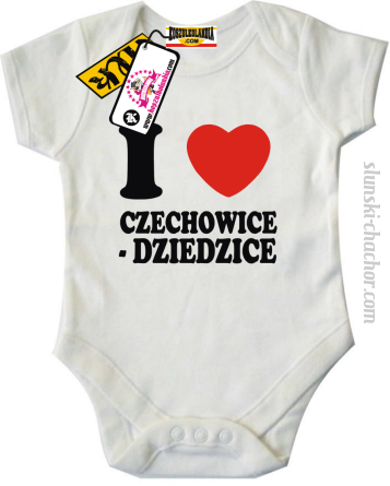 I love Czechowice - Dziedzice body dziecięce z nadrukiem - white