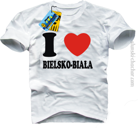 I love Bielsko-Biała - koszulka męska z nadrukiem 
