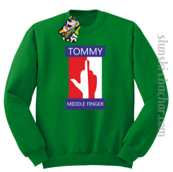 Tommy Middle Finger - Bluza męska STANDARD zieleń