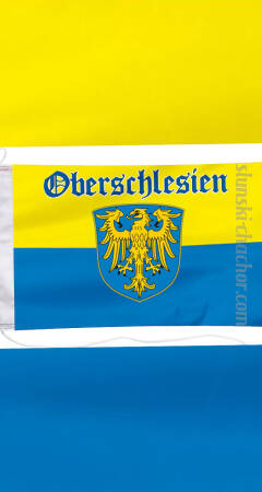 Flaga Górnego Śląska Oberschlesien - Bandera Jachtowa 45x30cm