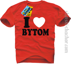 I love Bytom koszulka męska z nadrukiem - red