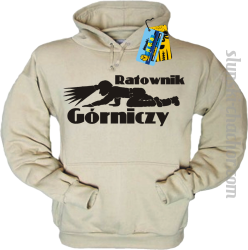 Ratownik górniczy bluza męska z nadrukiem-beige