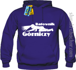 Ratownik górniczy bluza męska z nadrukiem-purple