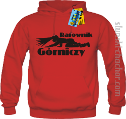 Ratownik górniczy bluza męska z nadrukiem-red