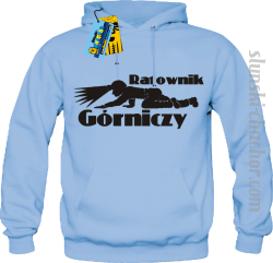 Ratownik górniczy bluza męska z nadrukiem-sky blue