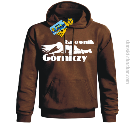 Ratownik górniczy bluza męska z nadrukiem-brown