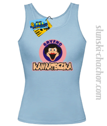 Gryfno kamrateczka top damski z nadrukiem - sky blue