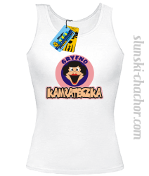 Gryfno kamrateczka top damski z nadrukiem - white
