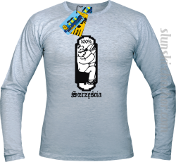 100% szczęścia longsleeve z nadrukiem - ash