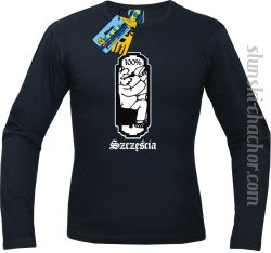 100% szczęścia longsleeve z nadrukiem - black