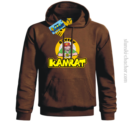Gryfny kamrat bluza męska z nadrukiem - brown