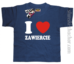 I love Zawiercie koszulka dziecięca z nadrukiem - navy blue