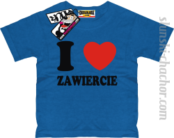 I love Zawiercie koszulka dziecięca z nadrukiem - blue