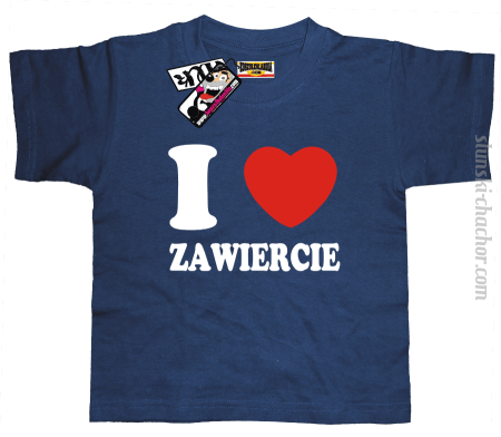 I love Zawiercie - koszulka dziecięca z nadrukiem Nr SLCH00049DZK