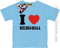 I love Bielsko-Biała koszulka dziecięca - sky blue