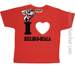 I love Bielsko-Biała koszulka dziecięca - red