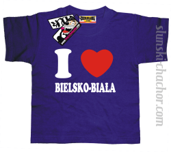 I love Bielsko-Biała koszulka dziecięca - purple