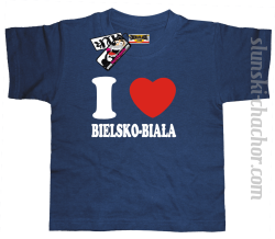 I love Bielsko-Biała koszulka dziecięca - navy blue