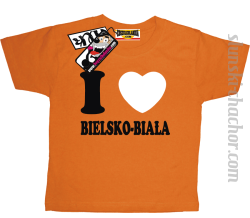 I love Bielsko-Biała koszulka dziecięca - orange
