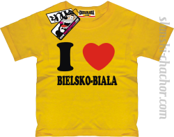 I love Bielsko-Biała koszulka dziecięca - yellow