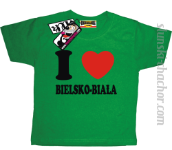 I love Bielsko-Biała koszulka dziecięca - green