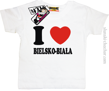 I love Bielsko-Biała koszulka dziecięca - white