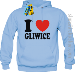 I love Gliwice bluza męska z nadrukiem - sky blue