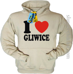 I love Gliwice bluza męska z nadrukiem - beige