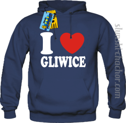 I love Gliwice bluza męska z nadrukiem - navy blue