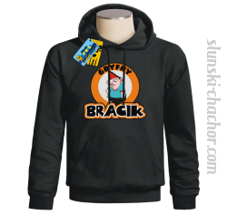 Gryfny bracik bluza męska z nadrukiem - black