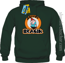 Gryfny bracik bluza męska z nadrukiem - green