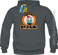 Gryfny bracik bluza męska z nadrukiem - grey
