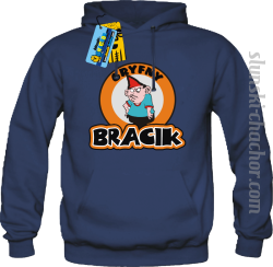 Gryfny bracik bluza męska z nadrukiem - navy blue