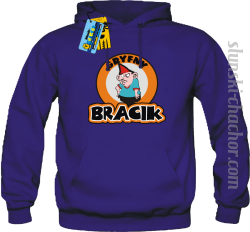 Gryfny bracik bluza męska z nadrukiem - purple