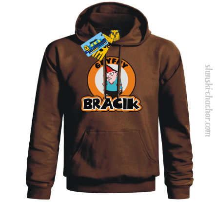 Gryfny bracik bluza męska z nadrukiem - brown