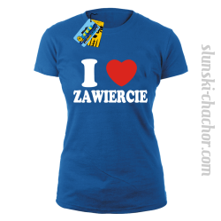 I love Zawiercie koszulka damska z nadrukiem - blue