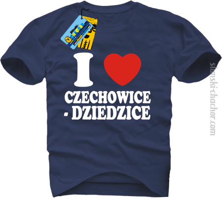 I love Czechowice - Dziedzice - koszulka męska z nadrukiem 