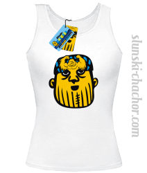 Slunski chachor face top damski z nadrukiem-white