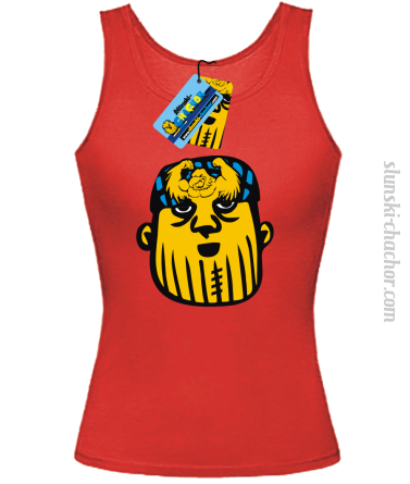 Slunski chachor face top damski z nadrukiem-red