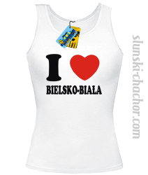 I love Bielsko-Biała - top damski - biały