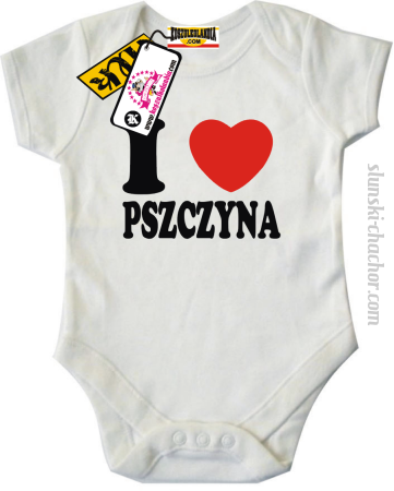 I love Pszczyna - body dziecięce z nadrukiem Nr SLCH00048DZBO