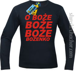 O Boże Boże Boże Bożenko longsleeve z nadrukiem -  black