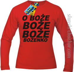 O Boże Boże Boże Bożenko longsleeve z nadrukiem - red
