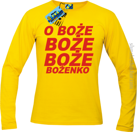 O Boże Boże Boże Bożenko longsleeve z nadrukiem - yellow