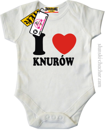I love Knurów body dziecięce z nadrukiem - white