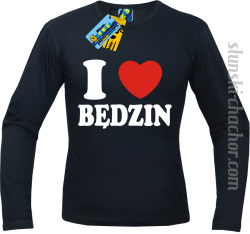 I love Będzin longsleeve z nadrukiem - black