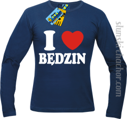 I love Będzin longsleeve z nadrukiem - navy blue
