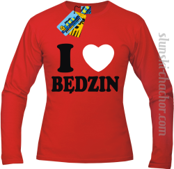 I love Będzin longsleeve z nadrukiem - red