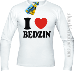 I love Będzin longsleeve z nadrukiem - white
